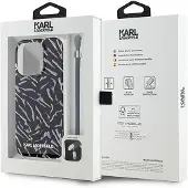 Karl Lagerfeld Zebra med ledning iPhone 15 Pro Max-etui - Lilla
