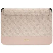 GUESS 4G Stripe Metal Logo etui for en 14" bærbar datamaskin - rosa