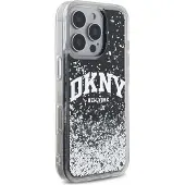 DKNY DKHCP16LLBNAEK iPhone 16 Pro 6,3" svart/svart hardcase med flytende glitterbue-logo