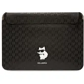 Karl Lagerfeld Saffiano Monogram Choupette-etui for en 16" bærbar datamaskin - svart
