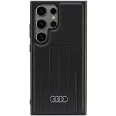 Audi MagSafe S24 Ultra S928 i syntetisk lær, svart/sort hardcase AU-TPUPCMS24U-Q5/D1-BK