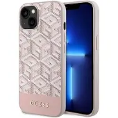 GUESS GUHMP14MHGCFSEP iPhone 14 Plus 6,7" rosa/rosa hard koffert GCube Stripes MagSafe
