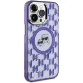 Karl Lagerfeld IML Monogram Karl & Choupette Head MagSafe-etui for iPhone 15 Pro Max - Lilla