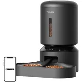 Aptel Petlibro Granary matautomat med dobbel skål, Wifi, 5L (svart)
