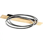 FISCHER&HONSEL GMBH LED-taklampe Marit, lengde 76 cm, sandgrå, metall/tre