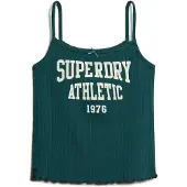 Superdry Ath Ess Graphic Pointele Ermeløs T-skjorte