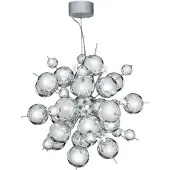 Searchlight Hengelampe Molecule, kromfarget, metall, 12 lyskilder, G4