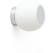 Faro LED-vegglampe Moy i krom med glasskjerm