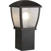 Searchlight Seattle sokkellampe, IP44, svart, høyde 45 cm, metall