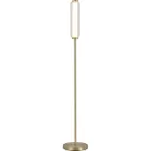 Searchlight LED-gulvlampe Mod, messingfarget, dimbar i 3 trinn, stål