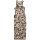 Puma LEO LUXE Slim All-Over Print Dress Women, Clothing, Alpine Snow/Ice Coffee, M