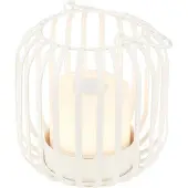 Briloner LED-bordlampe 7279 batteri IP44 metallkurv hvit