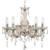 Searchlight Lysekrone Marie Therese, brun, 5 lyskilder
