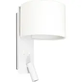 Faro Sammenleggbar vegglampe med LED-leselampe, hvit