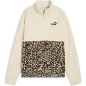 Puma Essentials Animal Print Relaxed Crew Women, Collections, Alpine Snow, L