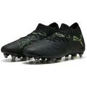 Puma FUTURE 8 MATCH MxSG Football Boots Unisex, Shoes, Black/Fizzy Light/Green Terrain, 43