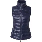 Armani Exchange for woman. XW001921AF18757UB100 Down vest with horizontal quilting and navy high collar (M), Casual, Polyester