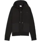 Puma HER Relaxed Full-Zip Hoodie Women, Clothing, Black, S