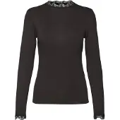 Vero Moda Rosa Langarmet T-skjorte Med Høy Hals