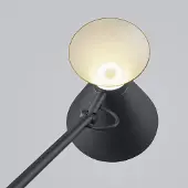 HELESTRA LED-gulvlampe LUK, brun, dimbar, høydejusterbar