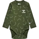 Hummel Body I/e - hmlObi - Olive Natt - - 3 år (98) - Langermet Body