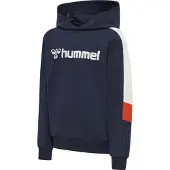 Hummel Hettegenser - hmlBugge - Black Iris m. Hvit/Oransje - - 5 år (110) - Hettegenser