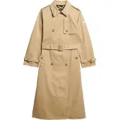 Superdry for woman. W5011871A Classic beige trench coat (M), Casual, Cotton
