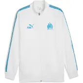 Puma Olympique de Marseille KING Anthem Jacket Men, Clothing, White/Azure, M
