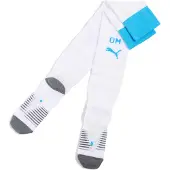 Puma Olympique de Marseille 25/26 Socks Men, Clothing, White/Azure, 47-49