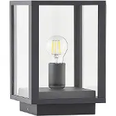 LINDBY sokkellampe Giavanna, 29 cm, antrasitt, IP44, E27