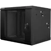 Lanberg - Rack skap - veggmonterbar - svart, RAL 9004 - 9U - 19