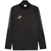 Puma KINGtouch Football Quarter-Zip Top Men, Clothing, Black/Gold, XS
