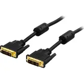 Deltaco DVI skjermkabel, DVI-D output til DVI-D output, 2m