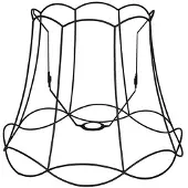 QAZQA Metallskjerm svart 45/36 - Granny Frame