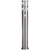 LINDBY LED-gatelampe Lanea, 60 cm, grå, sensor, IP44
