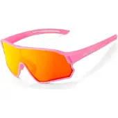 RockBros 14110009004 polarized cycling glasses for children 8-14 years old - pink