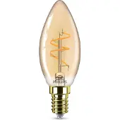 Philips Filament Candle Amber 15 W B35 E14, 2.7 W, 15 W, E14, 180 lm, 15000 h, Flame