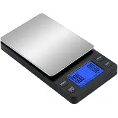 INF Liten, oppladbar digitalvekt 2 kg / 0,1 g Black