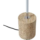LINDBY gulvlampe Branford, retro, beige, metall/travertin