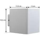 LUCANDE utendørs LED-vegglampe Aaron, hvit, IP54, opp/ned
