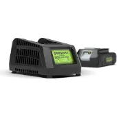 Greenworks GSK24B4 Startsæt batteri og lader - 24V 4Ah