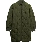 Superdry for woman. W5011932A Long Quilted Jacket green (M), Casual, Polyester