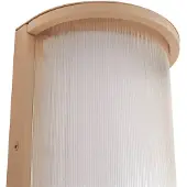 LINDBY utendørs LED-vegglampe Calvik, beige, riflet, IP44
