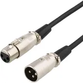 Deltaco - Lydforlengelseskabel - XLR3 hunn til XLR3 hann - 5 m - svart