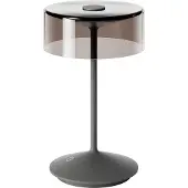 Sigor Numotion LED oppladbar bordlampe, grafitt, glass, IP54, dimbar