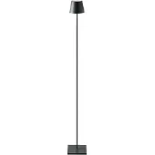 Sigor LED-gulvlampe Nuindie IP54 120 cm rund USB-C svart