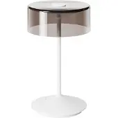 Sigor Numotion LED oppladbar bordlampe, hvit, glass, IP54, dimbar