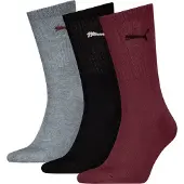 Puma Crew Sock (3-Pack), Clothing, Red/Black, 47-49
