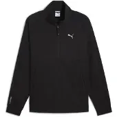 Puma PUMATECH Relaxed Half-Zip Crew Sweat Men, Clothing, Black, XL