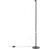 QAZQA Moderne gulvlampe svart inkl. LED 3-trinns dimbar - Twirl
